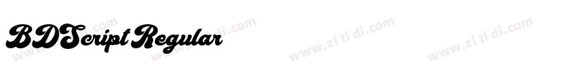 BDScript Regular字体转换